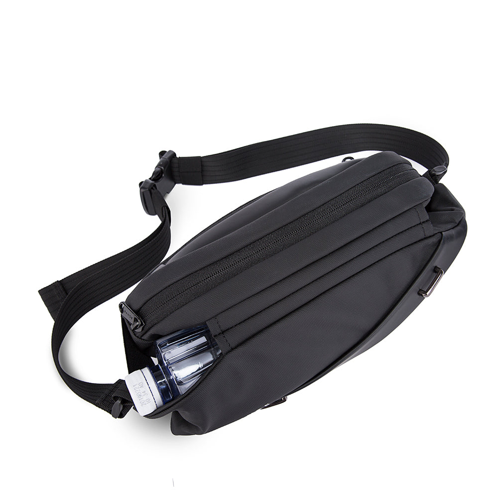 stylish waterproof black men crossbody bags sling custom sling bag men korean style sling bag