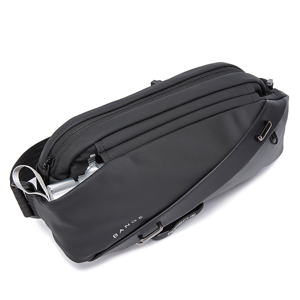 stylish waterproof black men crossbody bags sling custom sling bag men korean style sling bag