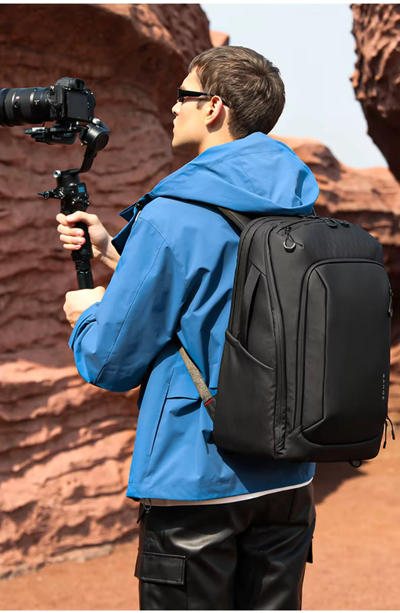 BANGE Luxury New Waterproof Camera Backpack with Zipper Closure Durable Multifunctional DSLR Photography Gear