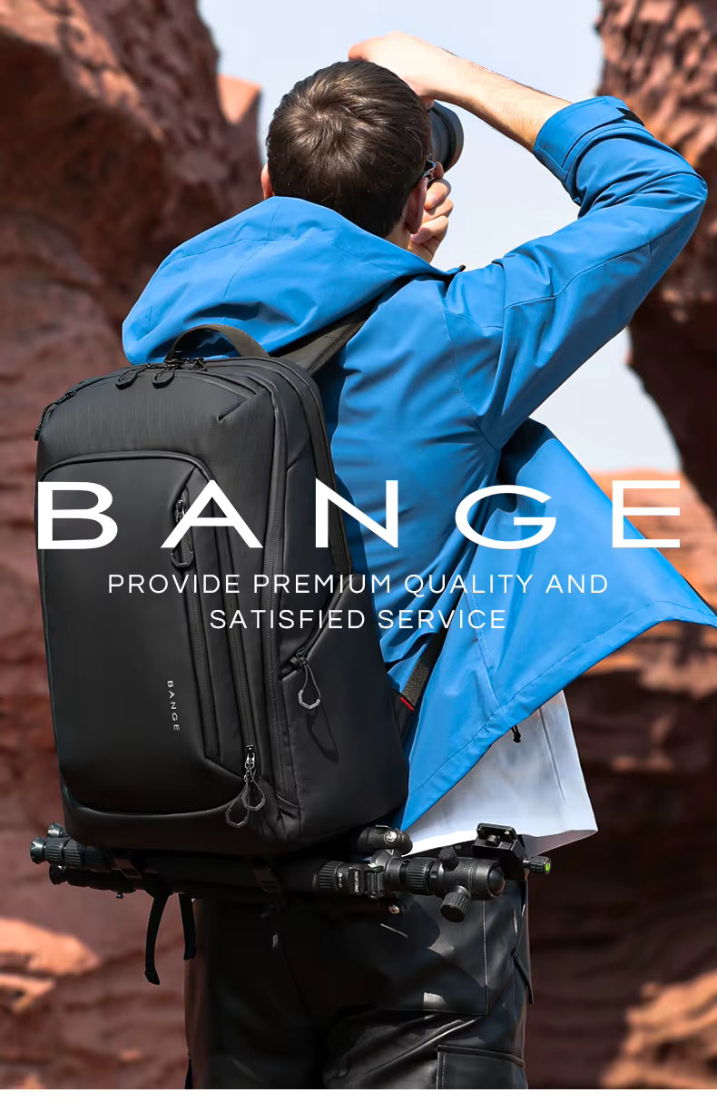BANGE Luxury New Waterproof Camera Backpack with Zipper Closure Durable Multifunctional DSLR Photography Gear