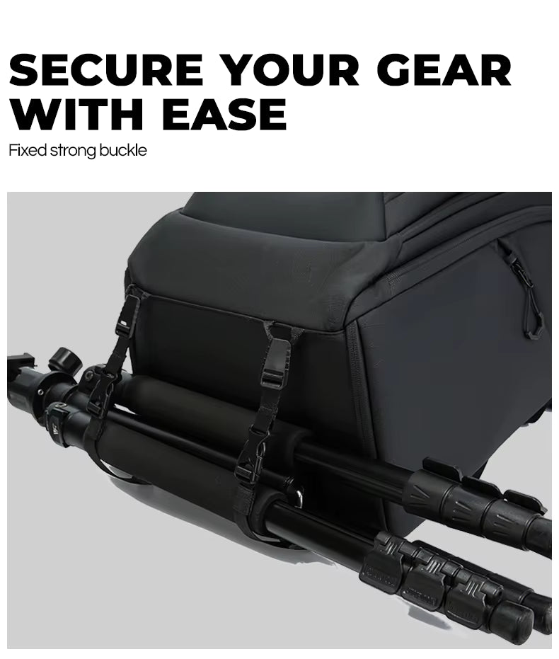 BANGE Luxury New Waterproof Camera Backpack with Zipper Closure Durable Multifunctional DSLR Photography Gear