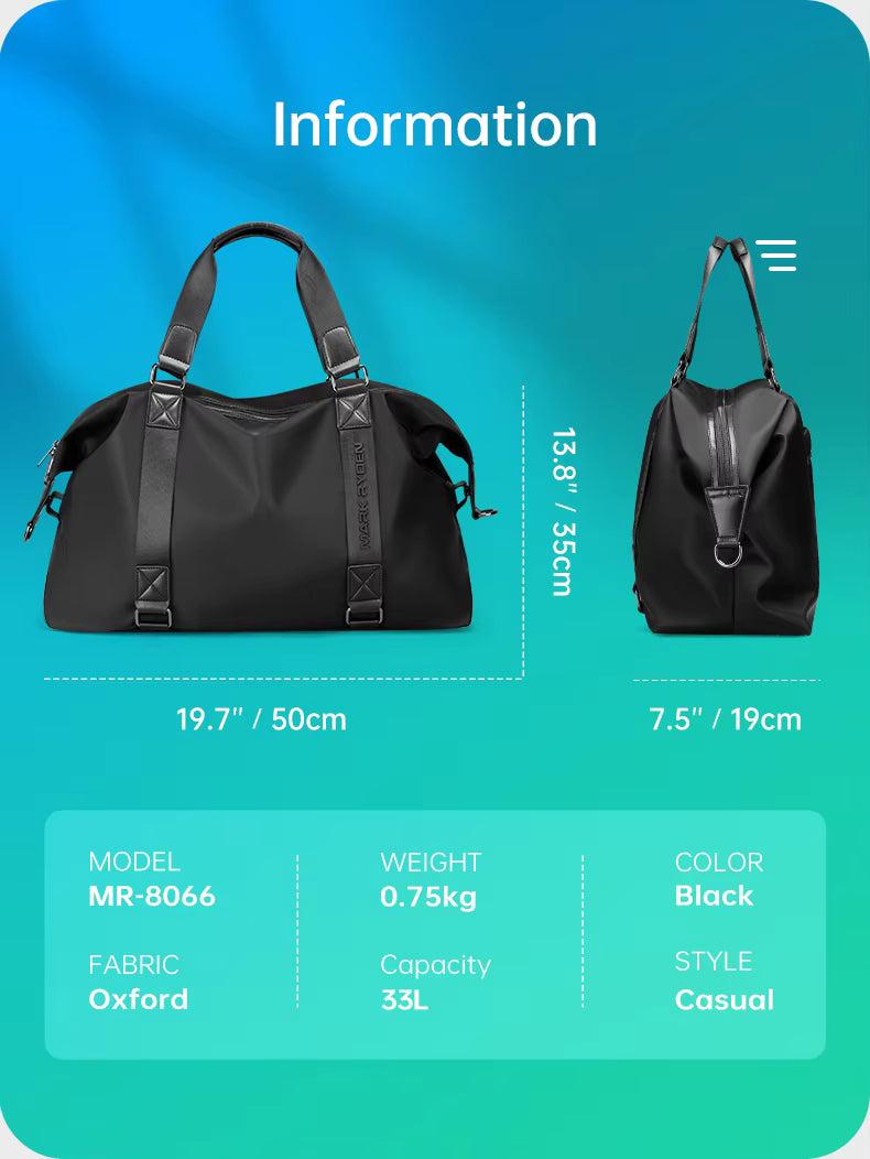 Mark Ryden Wholesale Water Resistant Large Capacity Men Luggage Sports Gym Bag Light Weight Handbags for Travel