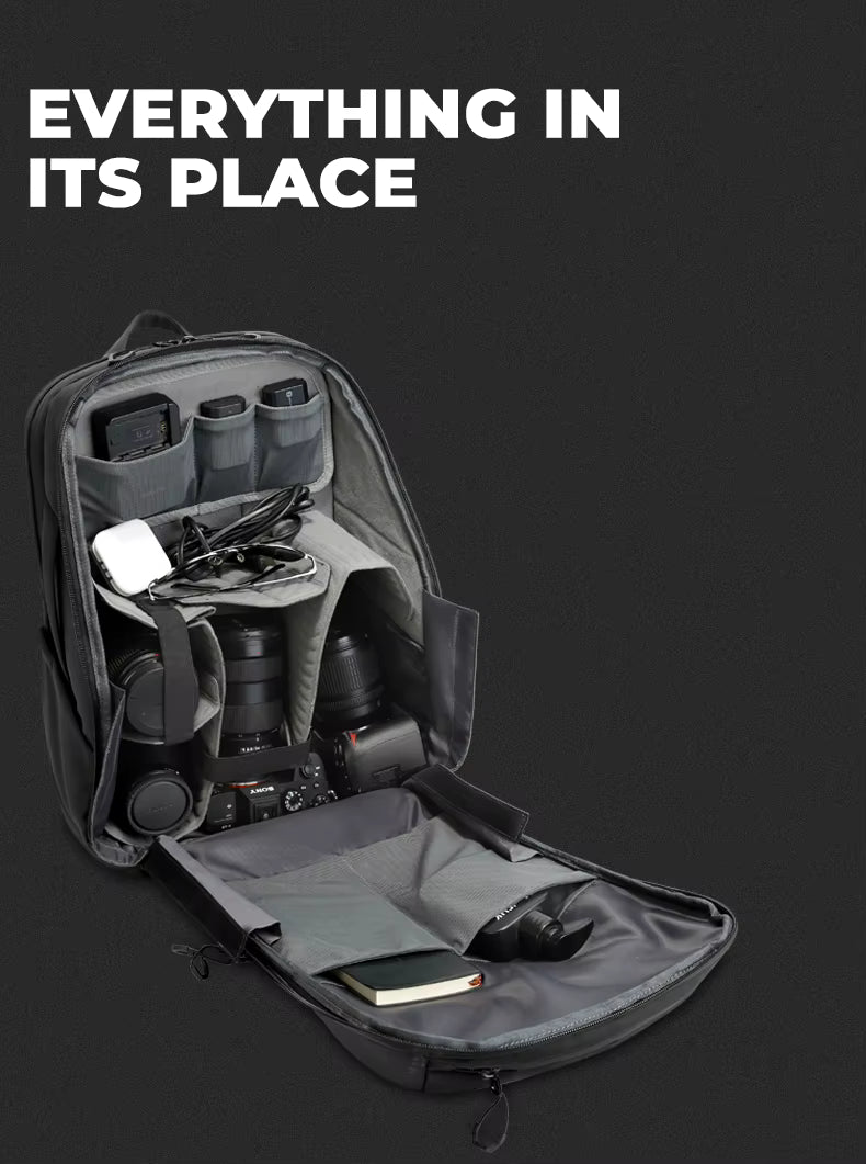 BANGE Luxury New Waterproof Camera Backpack with Zipper Closure Durable Multifunctional DSLR Photography Gear