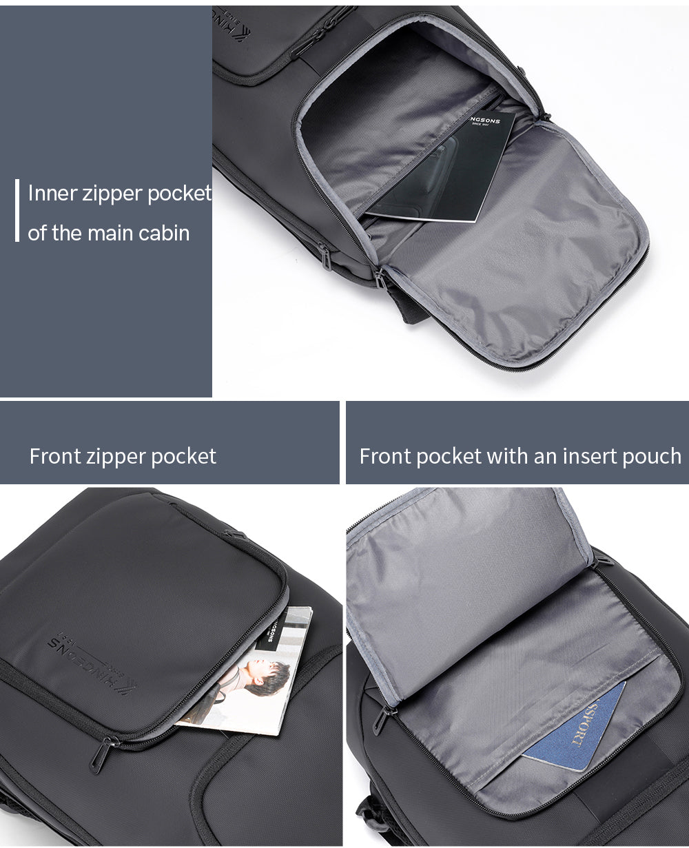 Kingsons Durable Casual Lightweight Waterproof Foldable ultra Slim Laptop Backpack Computer Laptop Bag