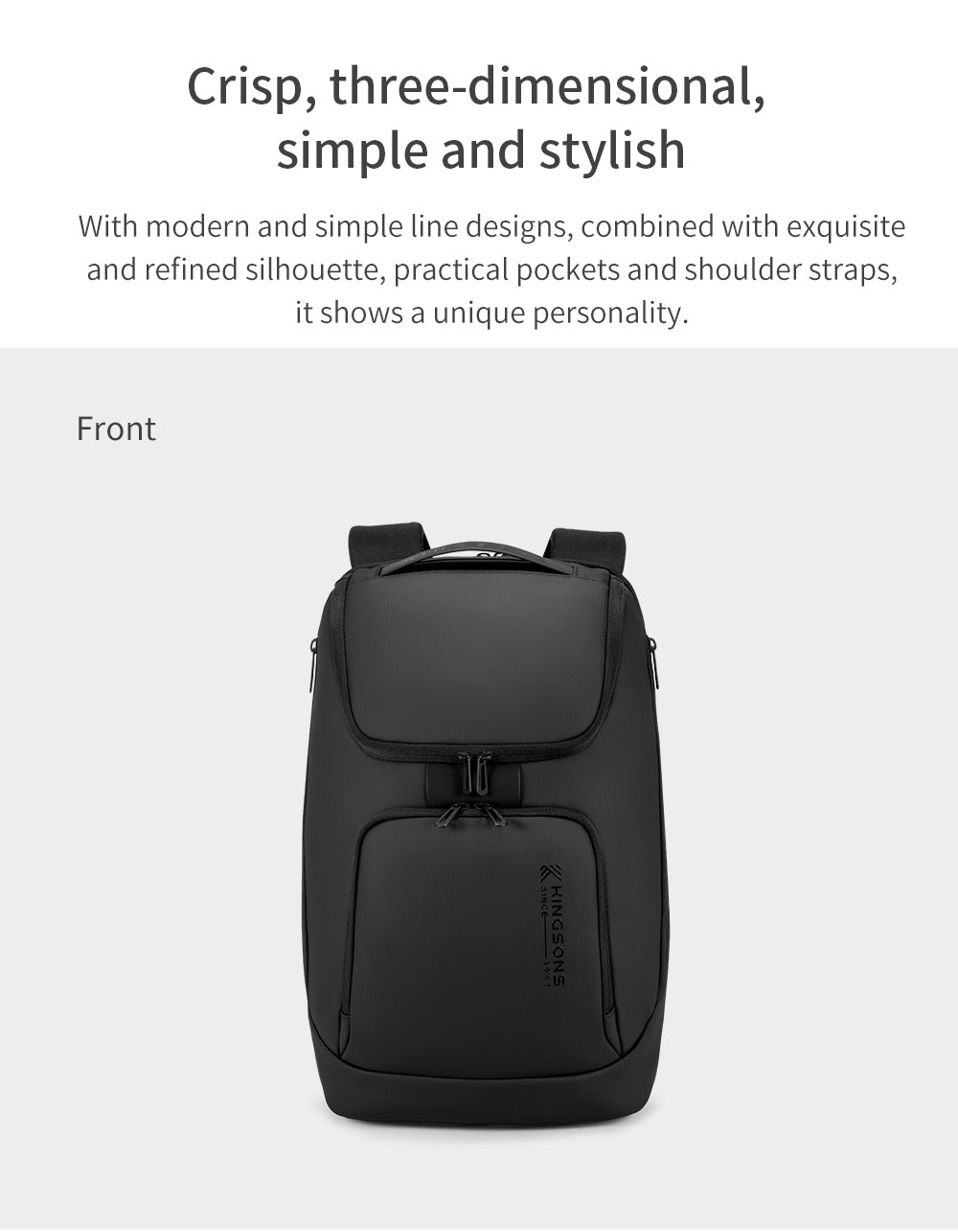 Kingsons Durable Casual Lightweight Waterproof Foldable ultra Slim Laptop Backpack Computer Laptop Bag