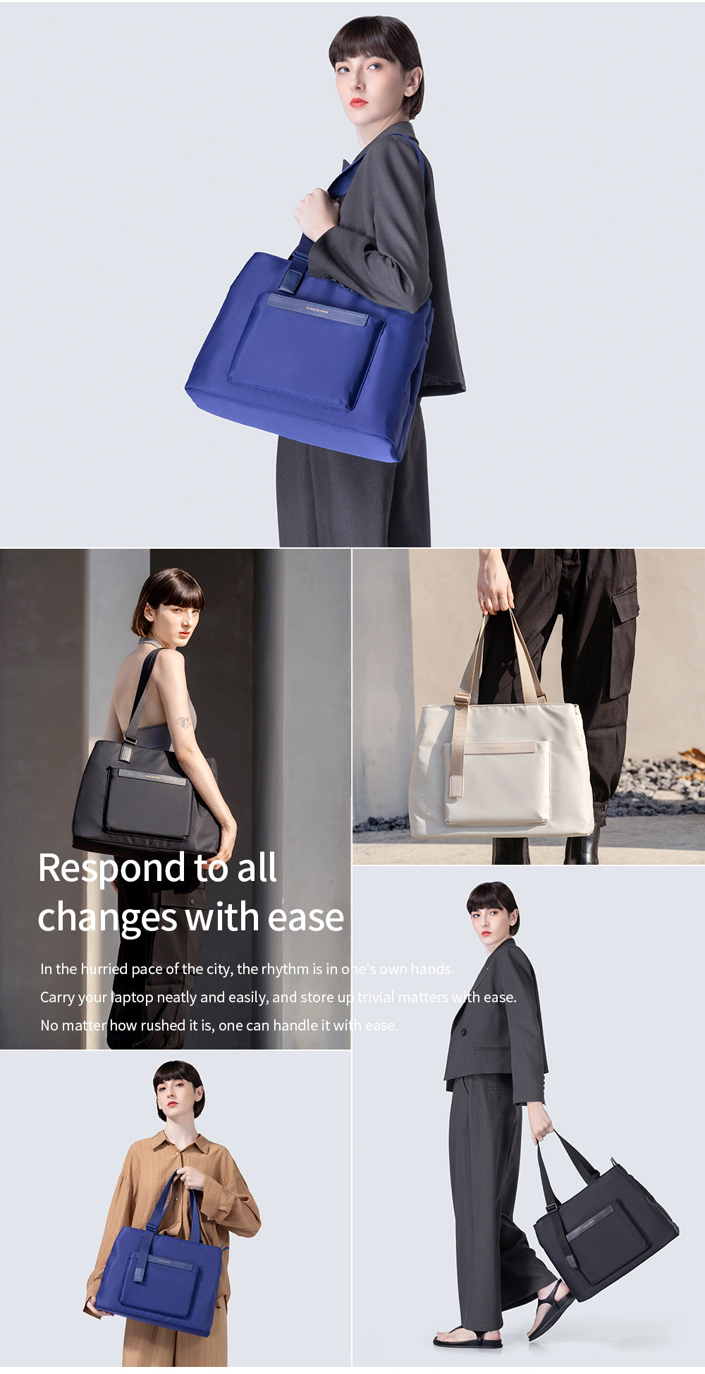 kingsons High Quality Large Water Proof Utility Travel Gym Weekender Shoulder Handbag Tote Bag for Women