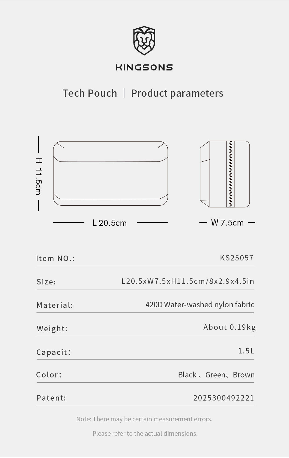 Kingsons Essential Data Storage Travel Bag,
