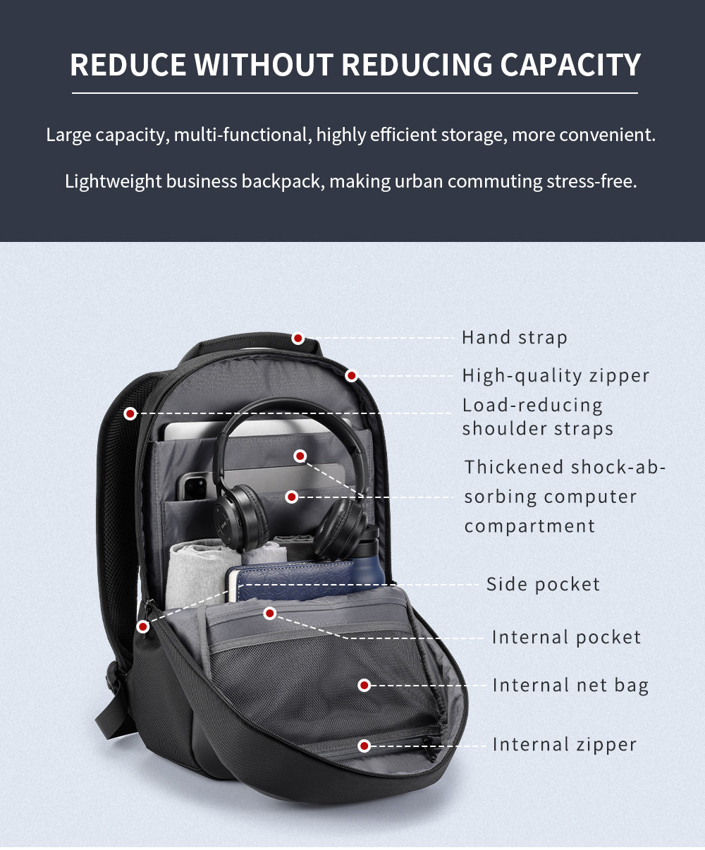 Kingsons Large Capacity Durable Business Laptop Backpack Leather Laptop Backpack Custom logo Waterproof Backpack School Bags