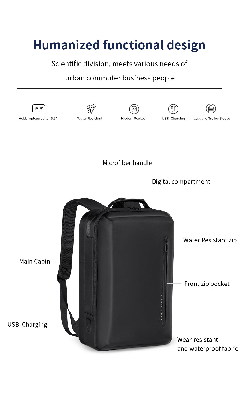 kingsons Business Laptop Backpack
