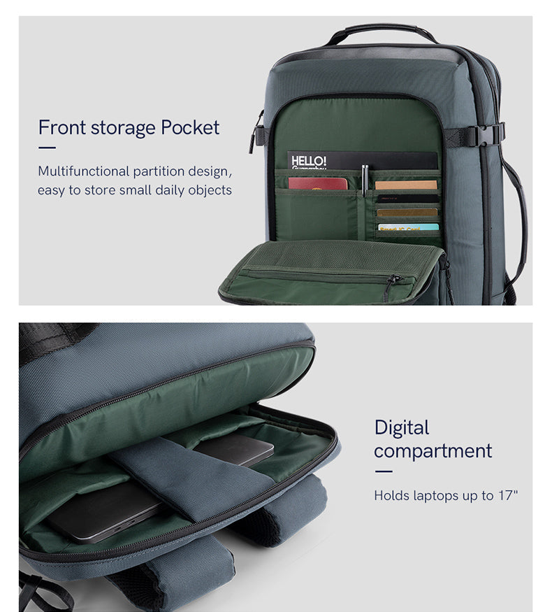 Kingsons Travel Backpack 45L Large Capacity Hiking Backpack 17.3 Inch Laptop Trekking Backpack for Sports Outdoor Camping