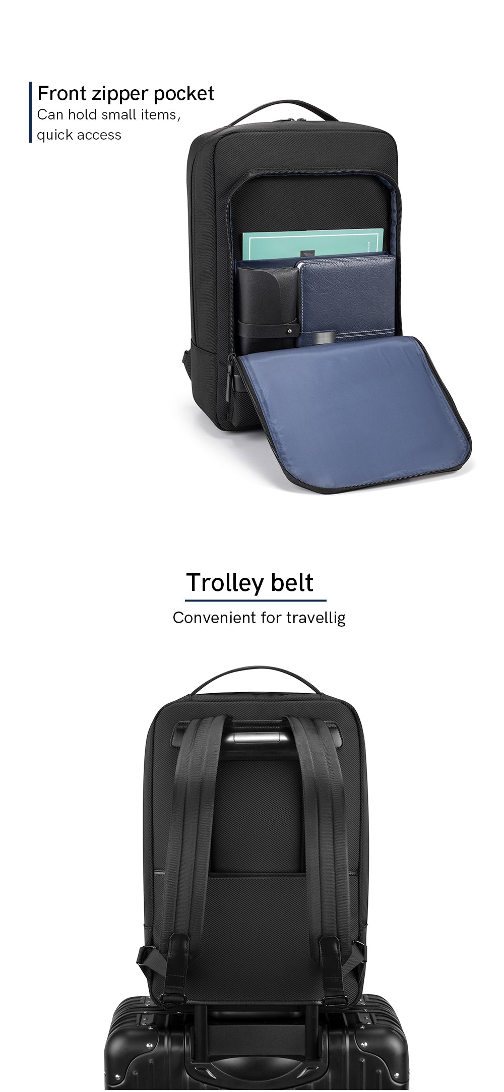 KINGSONS New Design Men's Travel Large Capacity Computer Bag Business Backpack Multi-functional Student Backpack Laptop Backpack