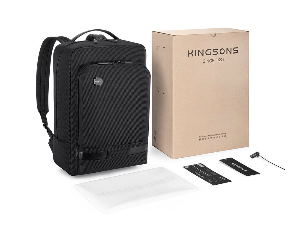 KINGSONS New Design Men's Travel Large Capacity Computer Bag Business Backpack Multi-functional Student Backpack Laptop Backpack