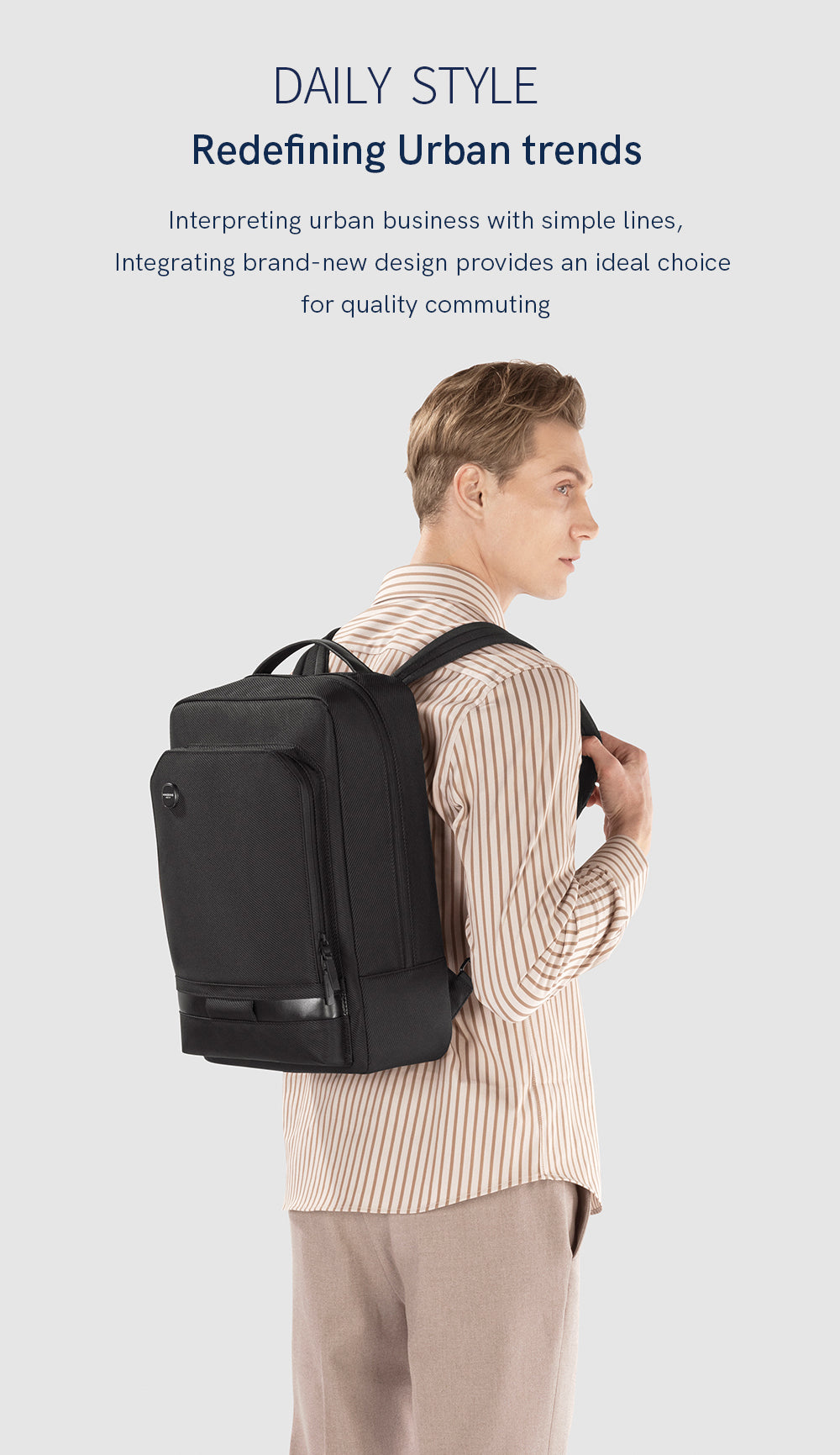 KINGSONS New Design Men's Travel Large Capacity Computer Bag Business Backpack Multi-functional Student Backpack Laptop Backpack