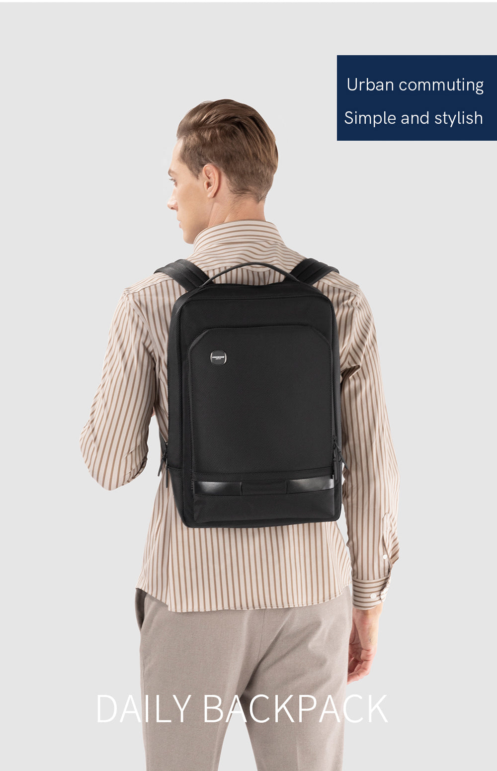 KINGSONS New Design Men's Travel Large Capacity Computer Bag Business Backpack Multi-functional Student Backpack Laptop Backpack
