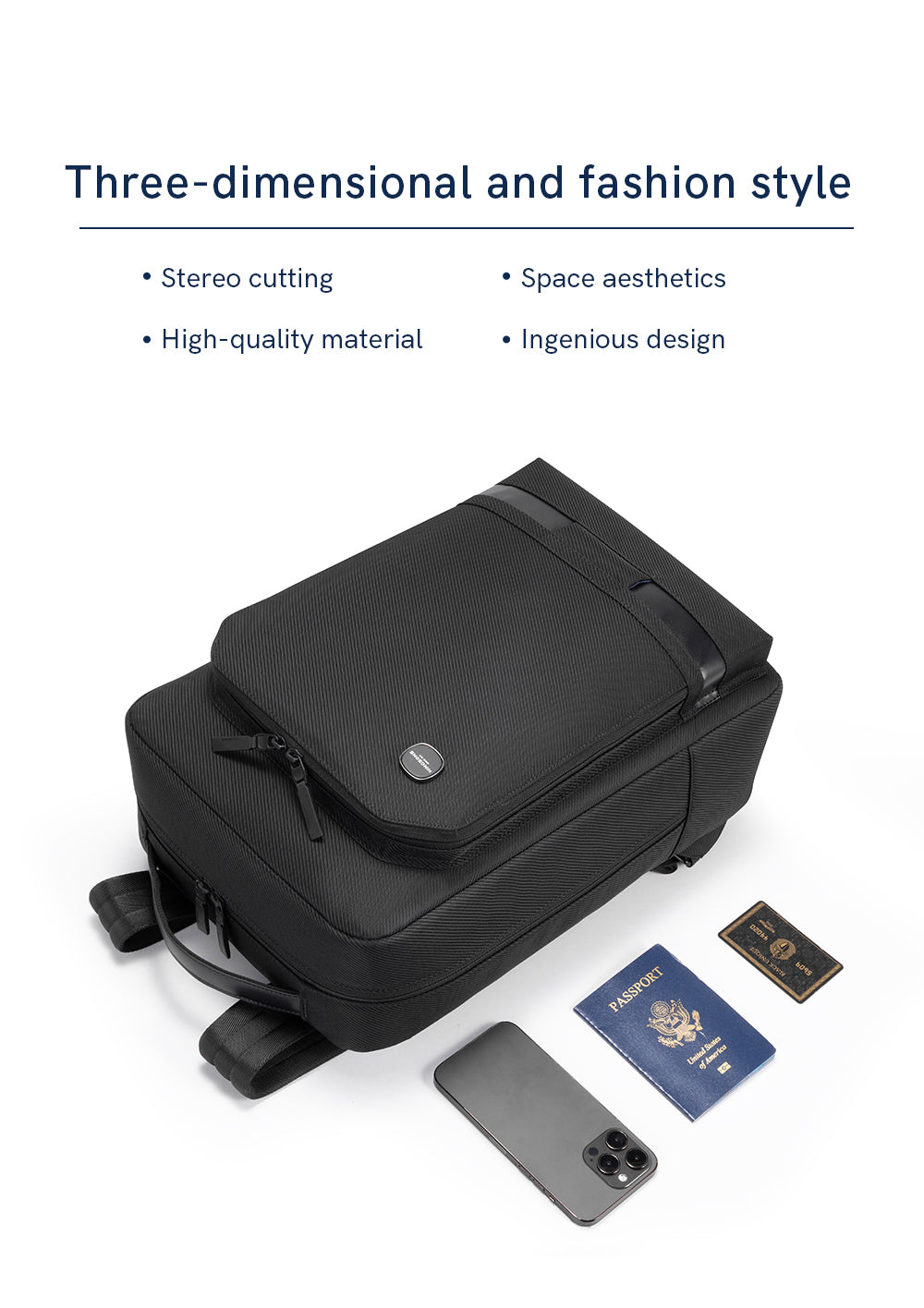 KINGSONS New Design Men's Travel Large Capacity Computer Bag Business Backpack Multi-functional Student Backpack Laptop Backpack