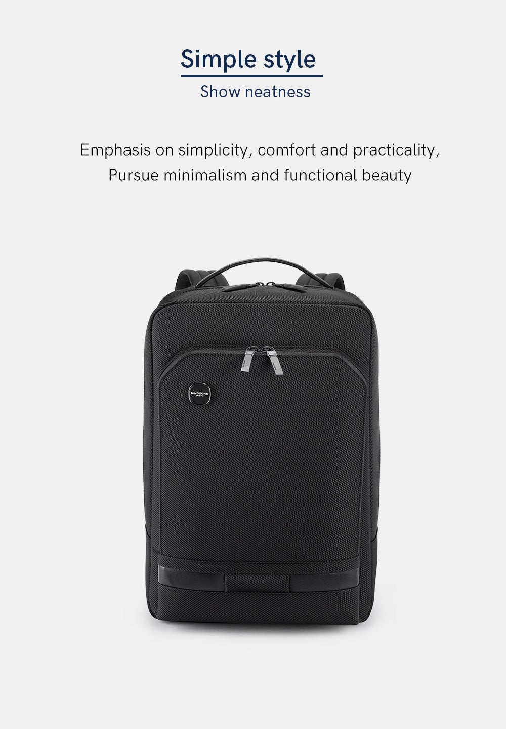 KINGSONS New Design Men's Travel Large Capacity Computer Bag Business Backpack Multi-functional Student Backpack Laptop Backpack