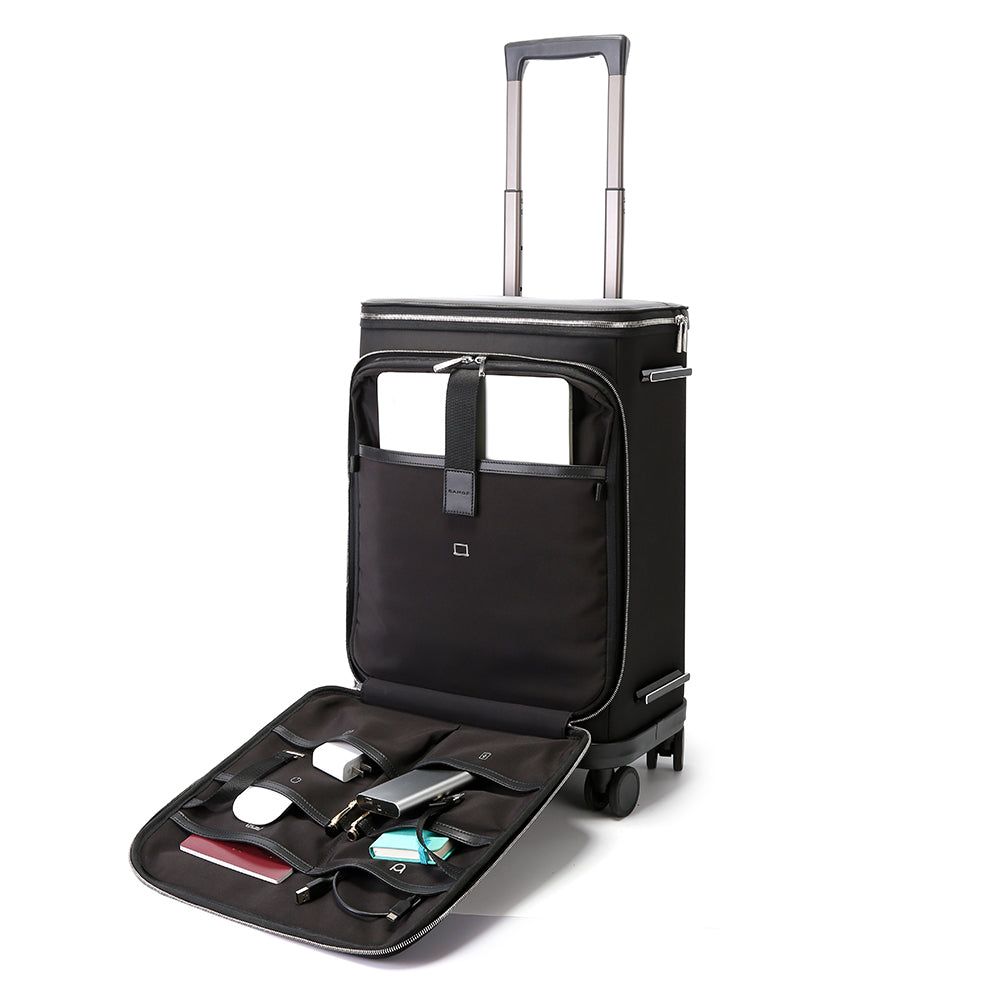 ANGE Unisex 360 Degree Silent Glide Wheels TSA Lock Premium 20inch Carry on Multifunction Travel Luggage
