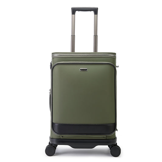 ANGE Unisex 360 Degree Silent Glide Wheels TSA Lock Premium 20inch Carry on Multifunction Travel Luggage