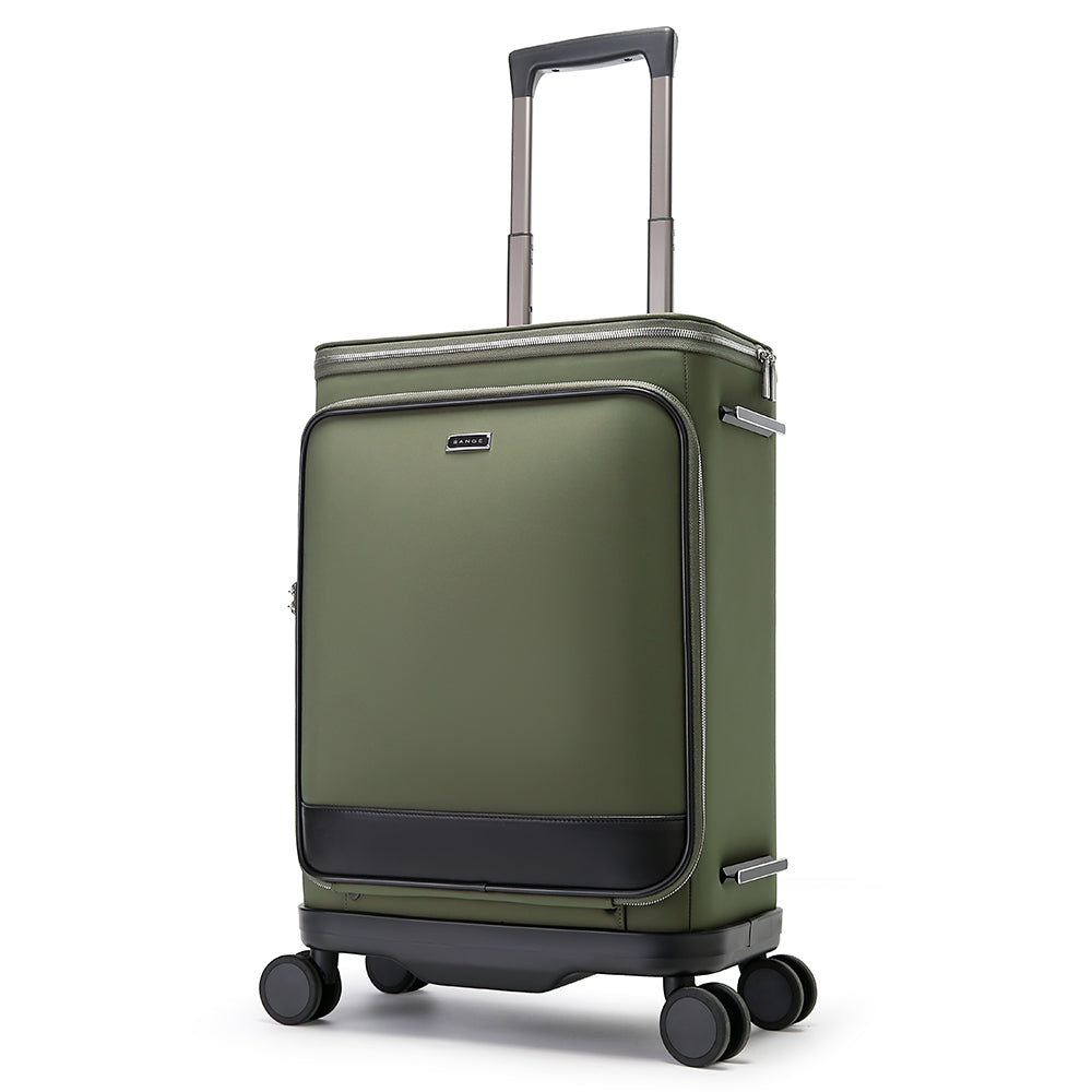 ANGE Unisex 360 Degree Silent Glide Wheels TSA Lock Premium 20inch Carry on Multifunction Travel Luggage