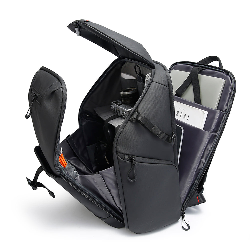 BANGE Luxury New Waterproof Camera Backpack with Zipper Closure Durable Multifunctional DSLR Photography Gear