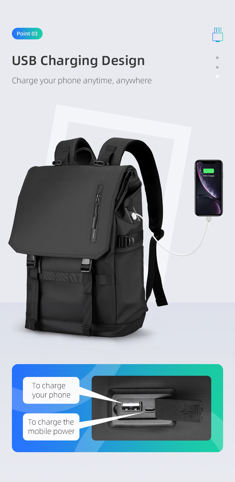 Mark Ryden Factory Wholesale Multifunctional Transformation Backpack Large Capacity Outdoor Travel Bag