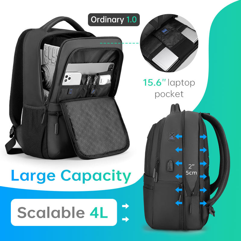 Mark Ryden External USB Charging Backpack Large Capacity Waterproof Laptop Backpack Suit for Travel Daily Use