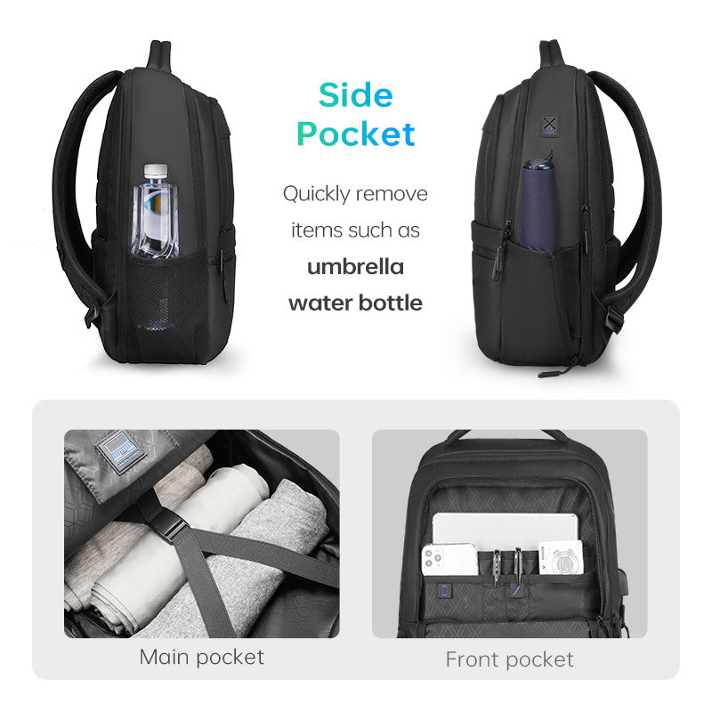 Mark Ryden External USB Charging Backpack Large Capacity Waterproof Laptop Backpack Suit for Travel Daily Use