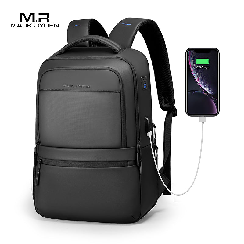Mark Ryden External USB Charging Backpack Large Capacity Waterproof Laptop Backpack Suit for Travel Daily Use