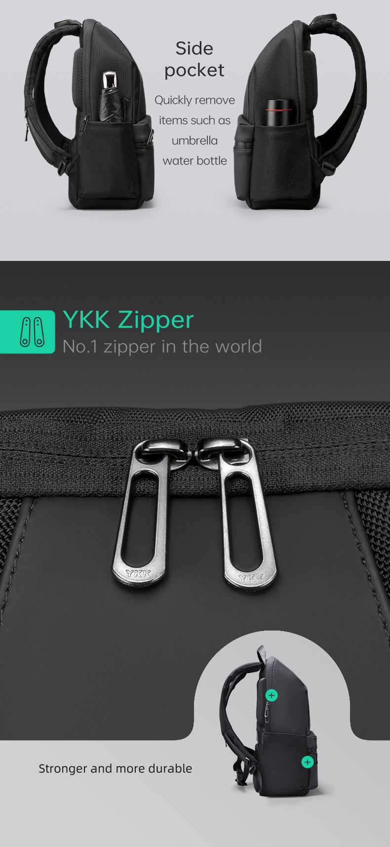 Mark Ryden Newest Designer Stylish Men Laptop Backpack School Hiking Bag with USB Charging Port