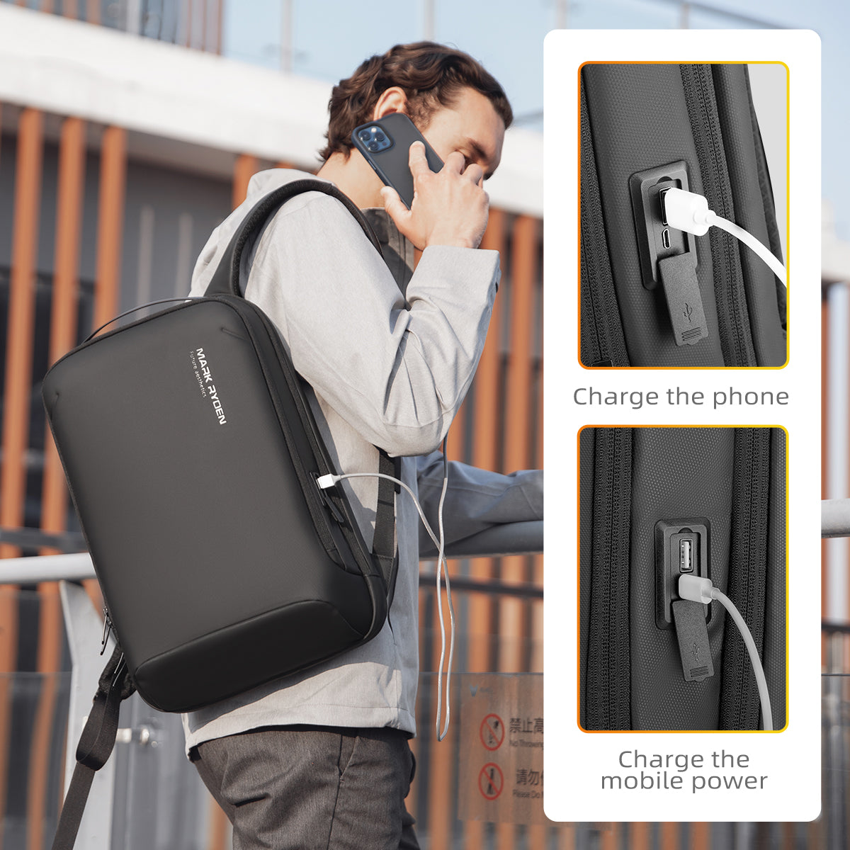 Mark Ryden Wholesale Luxury Travel Laptop Carry on Backpacks Travel Laptop 17&15.6 Bags for Men Thin Business Backpack