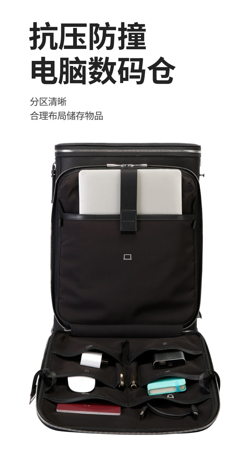 ANGE Unisex 360 Degree Silent Glide Wheels TSA Lock Premium 20inch Carry on Multifunction Travel Luggage