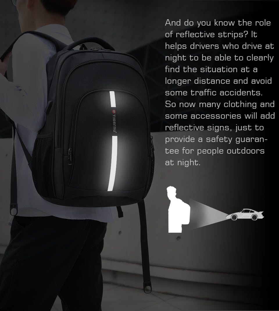 Tigernu High Quality Large Capacity Waterproof Polyester Men Backpack Travel Backpack Outdoor Business Laptop Bag Backpack