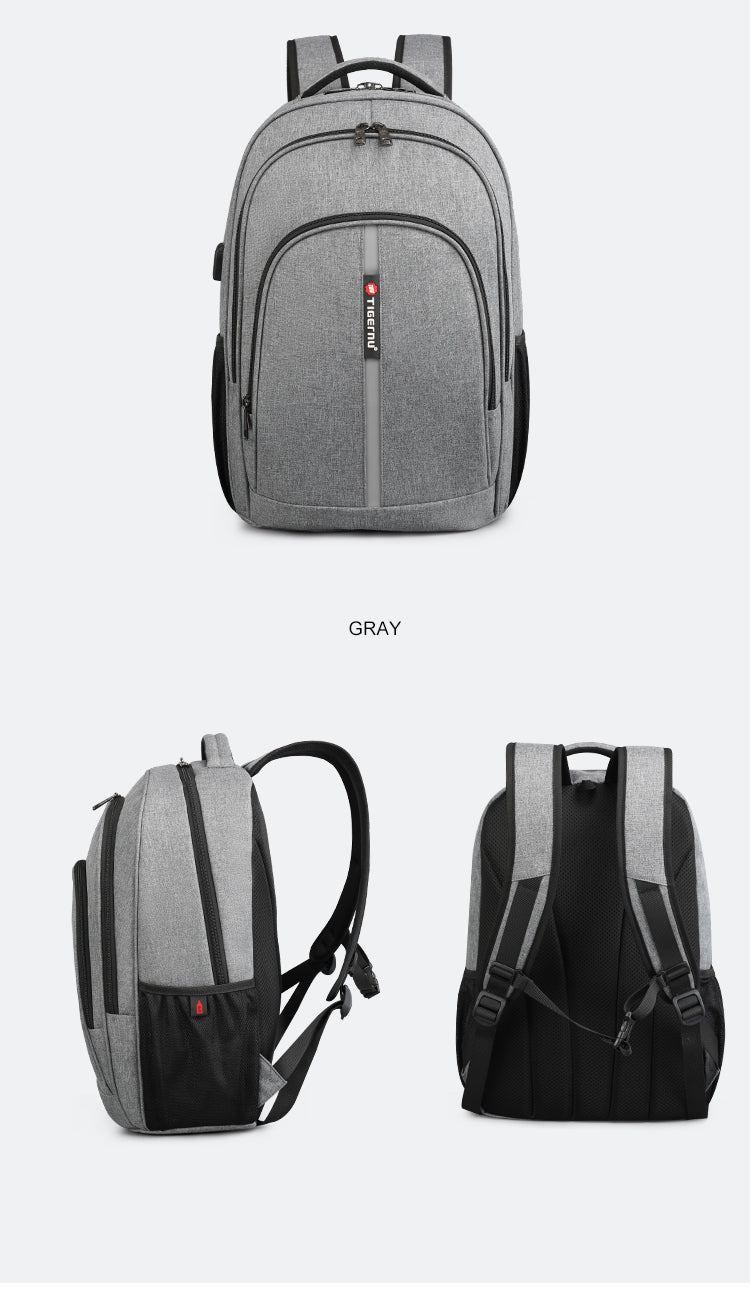 Tigernu High Quality Large Capacity Waterproof Polyester Men Backpack Travel Backpack Outdoor Business Laptop Bag Backpack
