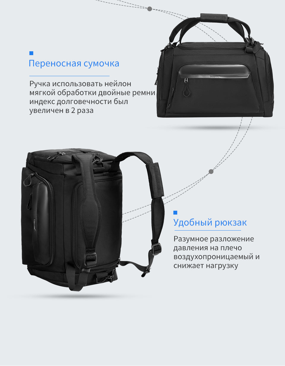 Tigernu Customizable Sport Fitness Gym Bag Weekender Sport Travel Bags Business Waterproof Large Capacity 15.6-inch Travel Bag