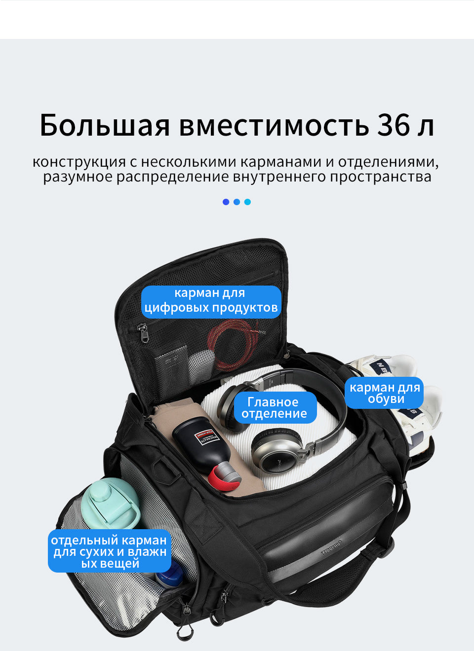 Tigernu Customizable Sport Fitness Gym Bag Weekender Sport Travel Bags Business Waterproof Large Capacity 15.6-inch Travel Bag