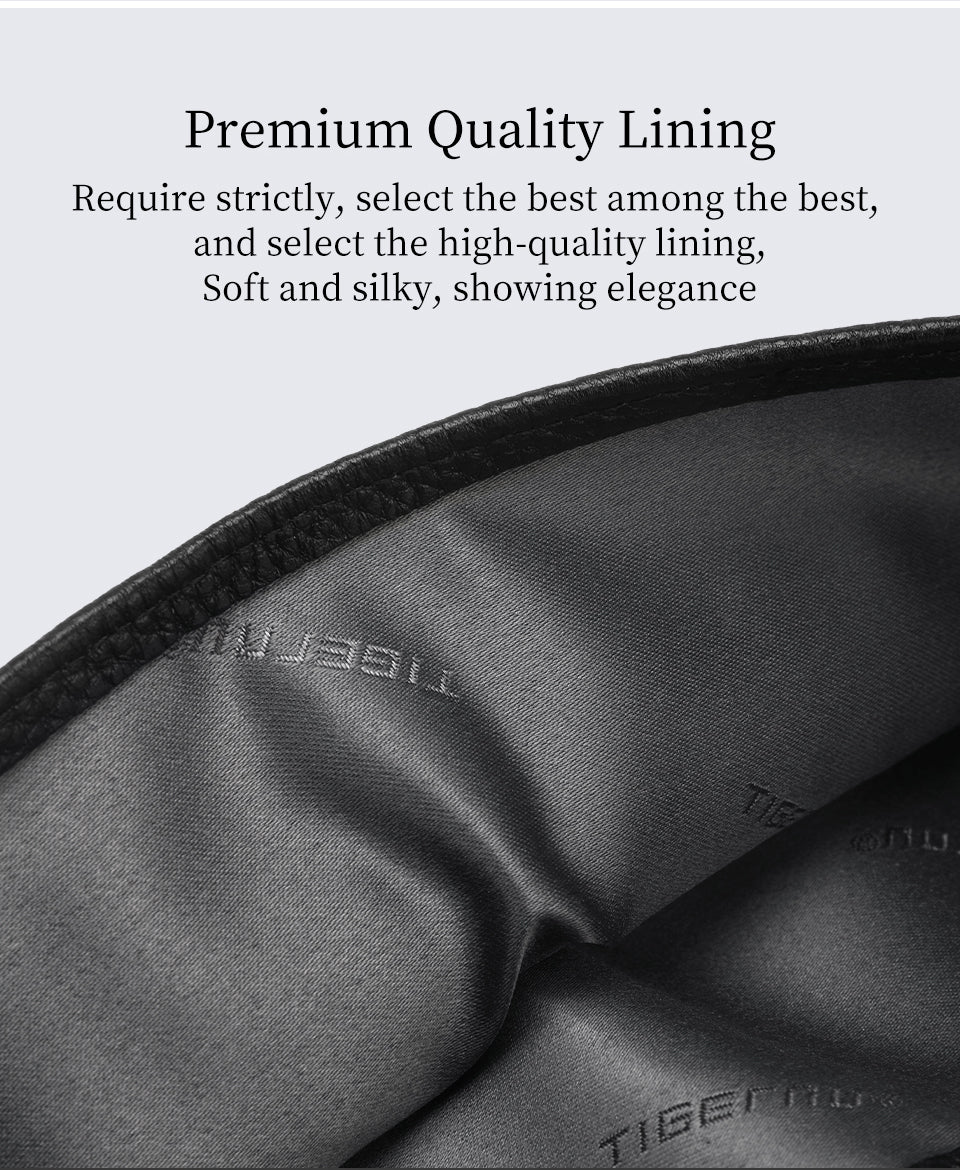 tigernu Genuine Top Layer Cowhide 6.1-Inch Short Men's Wallet Open Closure Waterproof Polyester Wear-Resistant Large Capacity Business
