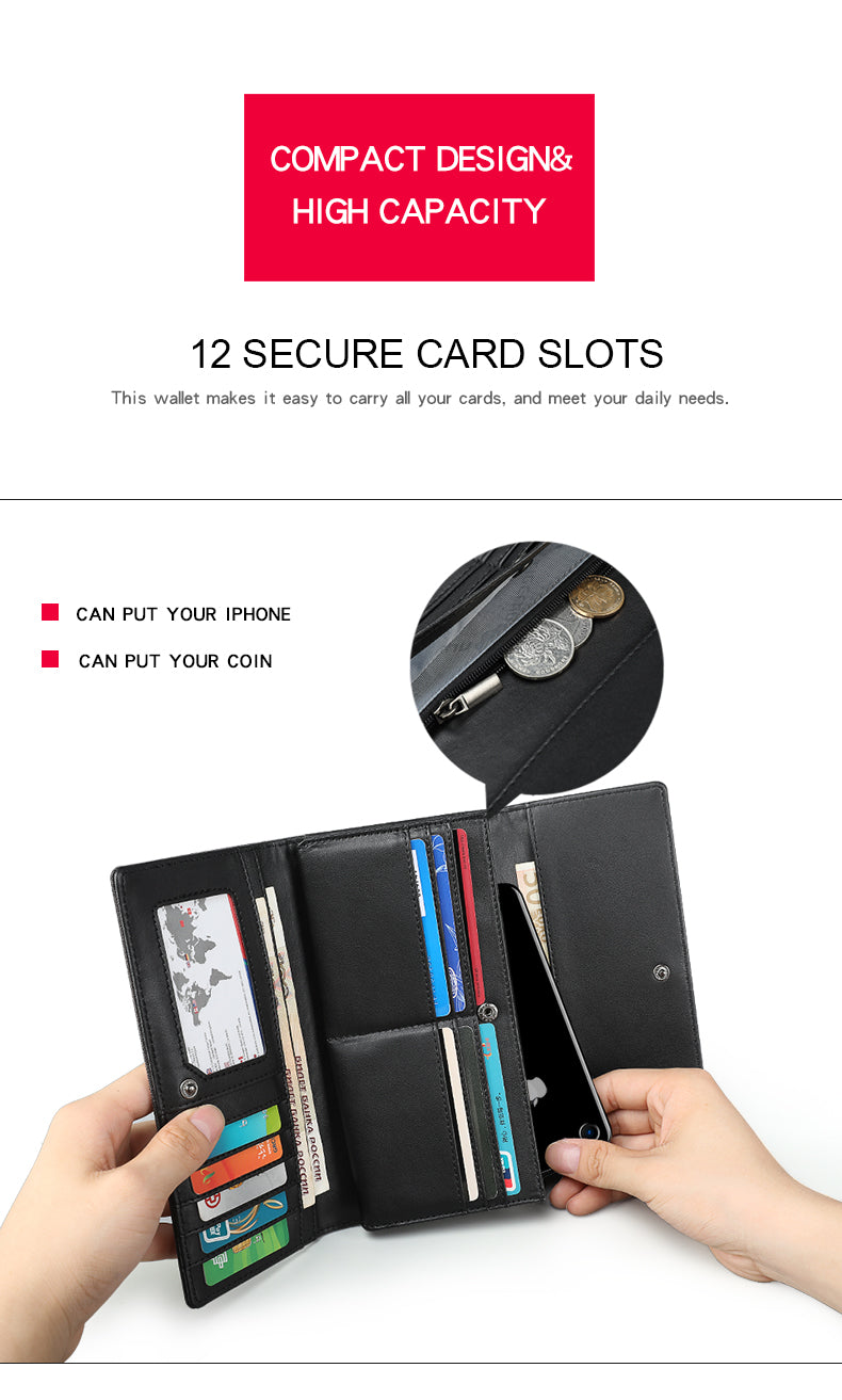 Tigernu Fashion Boutique 10 Inch Cationic Waterproof Oxford Cloth Waterproof Stain Resistant Universal Versatile Work Men's Wallet