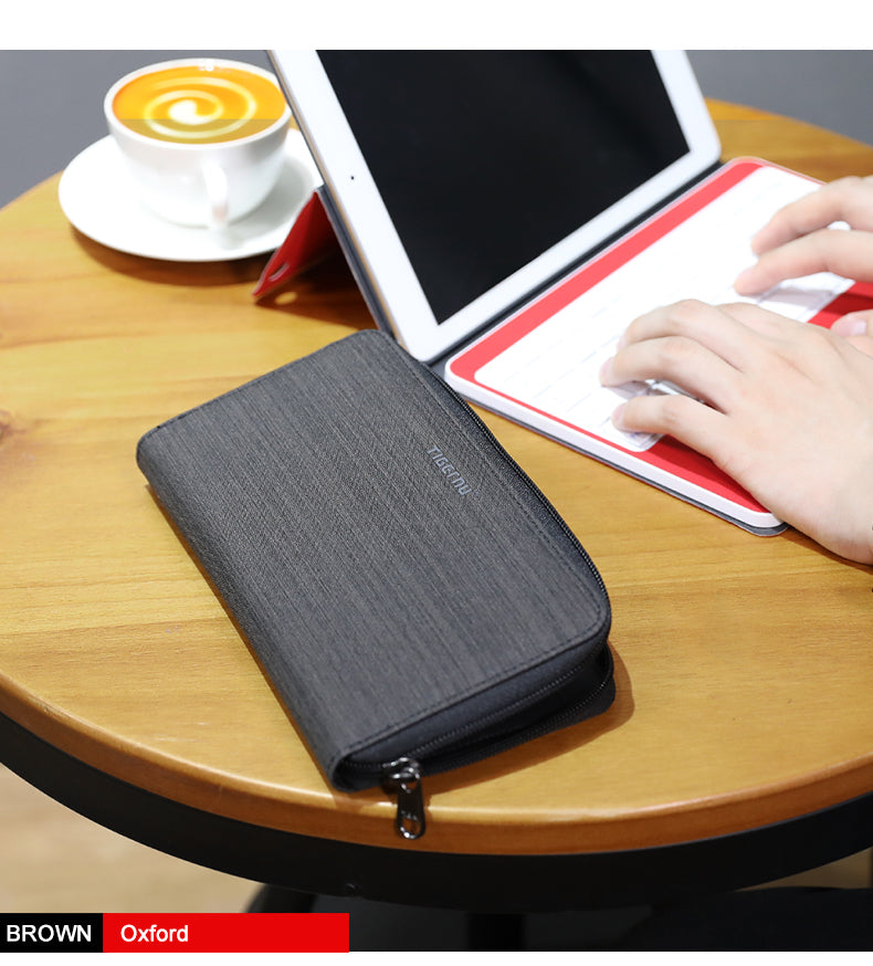 Tigernu T-S8081 Men's New Business Fashion Long Style Zipper Wallet Bag Elegant Purse Design