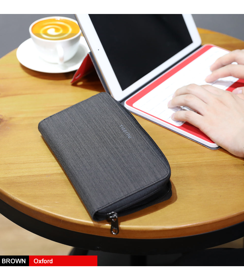 Tigernu T-S8081 Men's New Business Fashion Long Style Zipper Wallet Bag Elegant Purse Design