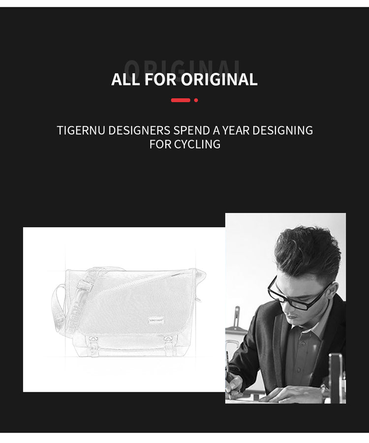 Tigernu Lightweight and Durable 10.1-inch Nylon Waterproof Scratch Resist Sports Cycling Outdoor Sports Men's Crossbody Bag Sling Bag