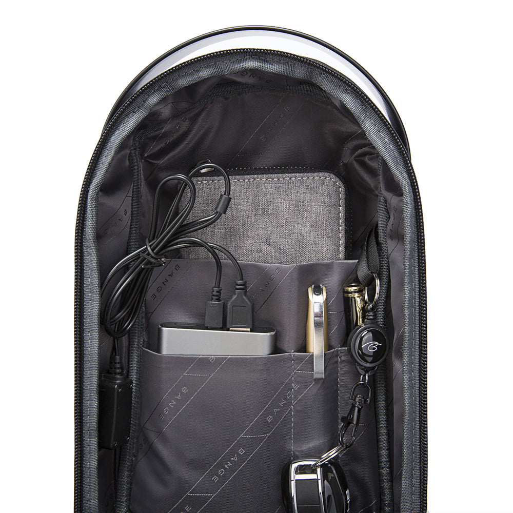 BANGE usb men travel outdoor waterproof portable men small shoulder crossbody sling bag crossbody sling bag