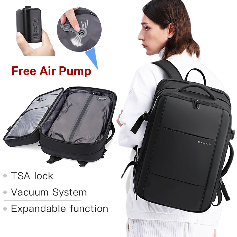 new arrival wholesale TSA lock waterproof men vacuum compression laptop backpack