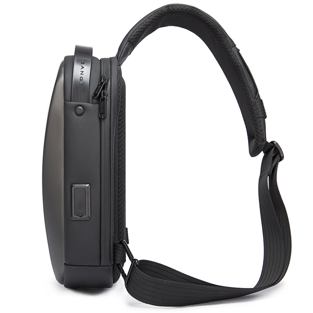 BANGE usb men travel outdoor waterproof portable men small shoulder crossbody sling bag crossbody sling bag